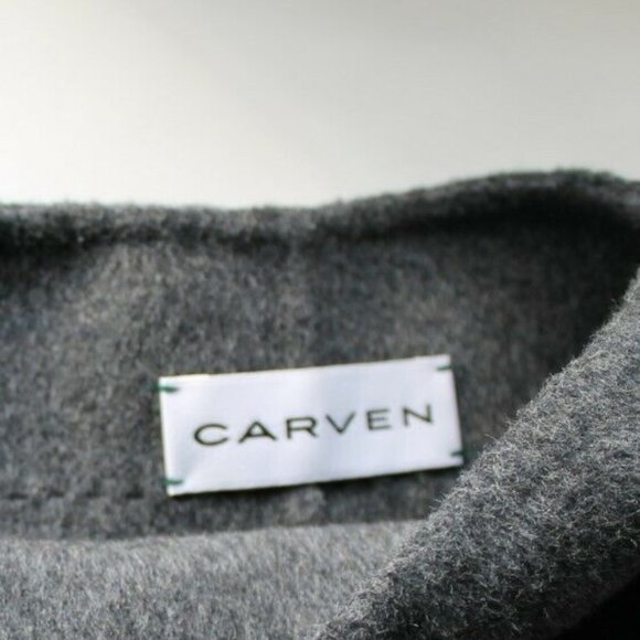Carven Wool & Cashmere Blend Mini Skirt Grey Size 38 Net-a-Porter - Picture 6 of 7